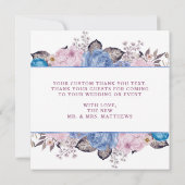 Parijse Charm Blauw & Roze Liefde en Bedankt Plein (Achterkant)