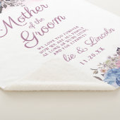 Parijse Charm Blauw & Roze Moeder van de bruidegom Sherpa Deken (3/4)