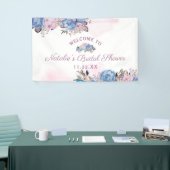 Parijse Charm Blue & Pink Vrijgezellenfeest Welkom Spandoek (Beurs)