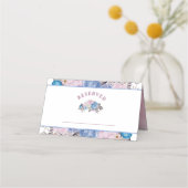 Parijse Charm Floral Gereserveerde Zitplaatsen Bru Plaatskaartje (Voorkant)