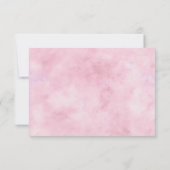 Parijse Charm Roze Bloemenbruiloft RSVP Reactie (Achterkant)