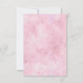 Parijse charme blauw & roze chique bruiloft recept kaart (Achterkant)