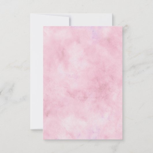 Parijse charme blauw & roze chique bruiloft recept kaart (Achterkant)