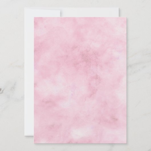 Parijse charme blauw & roze diamant Lijst bruiloft Kaart (Achterkant)