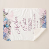 Parijse charme blauw & roze moeder van de bruid sherpa deken (Voorkant (horizontaal))