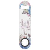 Parijse charme blauw & roze moeder van de bruid speed flessenopener (Voorkant)
