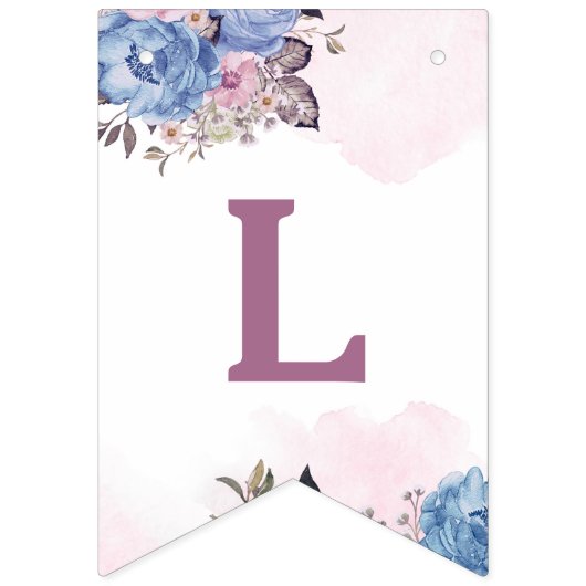 Parijse charme bloemenchique liefde is zoete bruil vlaggetjes (Tweede vlag)