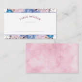 Parijse charme bloemenzitje trouwtafel nummer plaatskaartje (Voorkant / Achterkant)