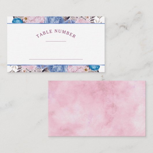 Parijse charme bloemenzitje trouwtafel nummer plaatskaartje (Voorkant / Achterkant)