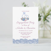 Parijse charme chique trouwringen verlovingsfeest kaart (Staand voorkant)