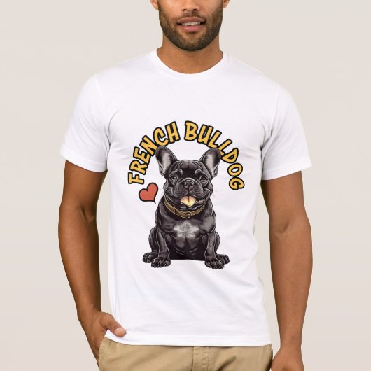 Parijse charme: Franse Bulldog T-shirt (Voorkant)