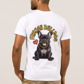 Parijse charme: Franse Bulldog T-shirt (Achterkant)