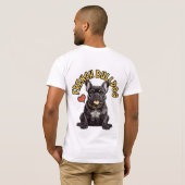 Parijse charme: Franse Bulldog T-shirt (Achterkant volledig)