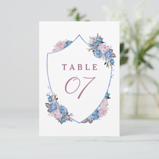 Parijse charme kuif zitplaatsen trouwtafel nummers kaart (Staand voorkant)