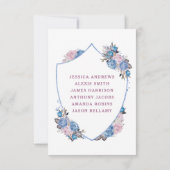 Parijse charme kuif zitplaatsen trouwtafel nummers kaart (Achterkant)