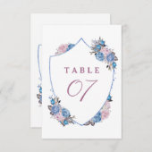 Parijse charme kuif zitplaatsen trouwtafel nummers kaart (Voorkant / Achterkant)