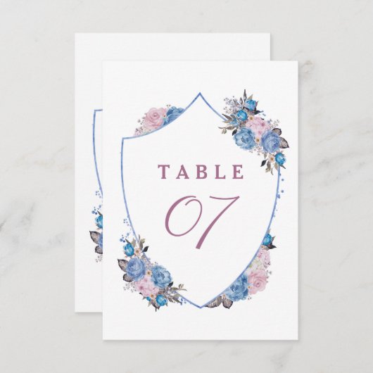 Parijse charme kuif zitplaatsen trouwtafel nummers kaart (Voorkant / Achterkant)