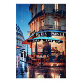 Parijse charme:  Paris Street Cafe Poster (Voorkant)