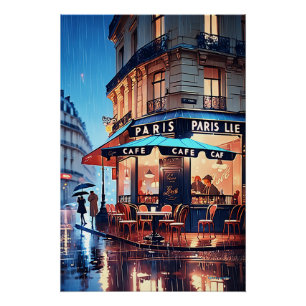 Parijse charme:  Paris Street Cafe Poster