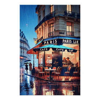 Parijse charme:  Paris Street Cafe Poster