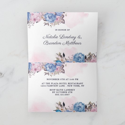 Parijse charme roze bloemenpaar's bruiloft douche (Binnen)