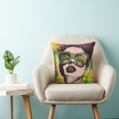 Parijse Chic Pop Art Kussen (Stoel)