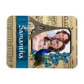 Parijse collage op muziekblad Magneet (Horizontaal)