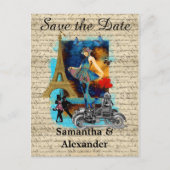  Parijse collage save the date Aankondigingskaart (Voorkant)