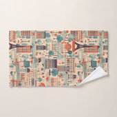 Parijse  Dag - beige, groen en rood Bad Handdoek (Handdoek)