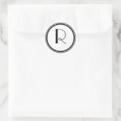 Parijse deco monogram ronde sticker (Tas)