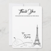 Parijse Doodles Bedankkaart (Achterkant)