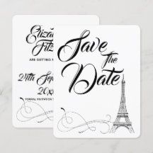 Parijse Doodles Bruiloft Save The Date
