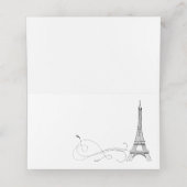 Parijse Doodles plaats kaart of escort Kaart Plaatskaartje (Binnenkant ongevouwen)
