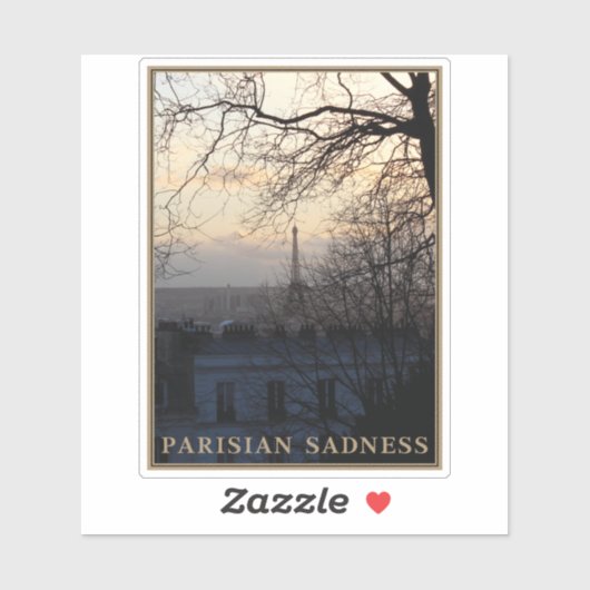 Parijse droefheid sticker (Vel)