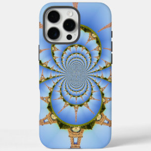 Parijse Droom   Eiffeltoren Kaleidoscoop Blauwe Lu iPhone 16 Pro Max Hoesje