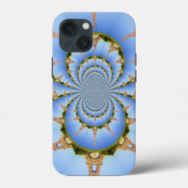 Parijse Droom | Eiffeltoren Kaleidoscoop Blauwe Lu iPhone 16 Plus Hoesje