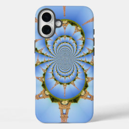 Parijse Droom | Eiffeltoren Kaleidoscoop Blauwe Lu iPhone 16 Plus Hoesje