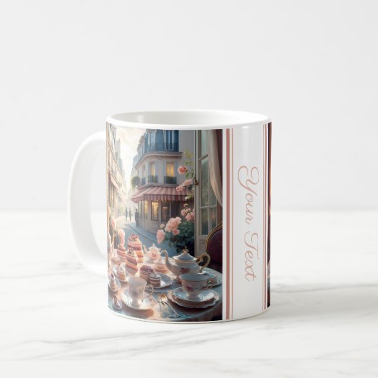 Parijse droom - Parijse namiddag thee dessert cake Koffiemok (Voorkant links)