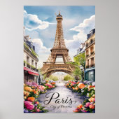Parijse droomlandschap met Eiffeltoren Poster (Voorkant)