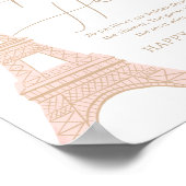 Parijse Eiffeltoren Baby shower Pacifier Hunt Sign Poster (Hoek)