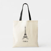 Parijse Eiffeltoren Franse Canvas tas (Achterkant)