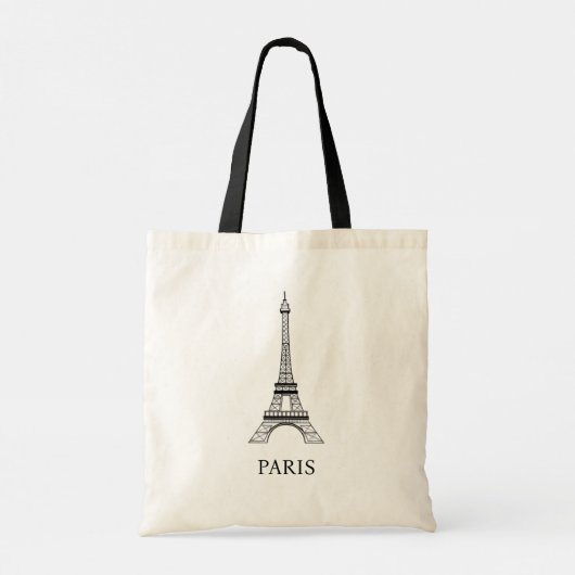 Parijse Eiffeltoren Franse Canvas tas (Achterkant)