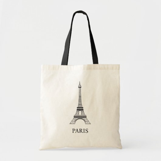 Parijse Eiffeltoren Franse Canvas tas (Voorkant)