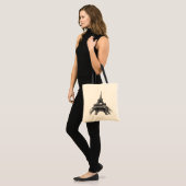 Parijse Eiffeltoren Franse Canvas tas (Voorkant (model))
