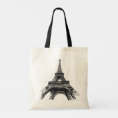 Parijse Eiffeltoren Franse Canvas tas (Achterkant)
