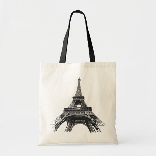 Parijse Eiffeltoren Franse Canvas tas (Voorkant)