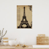 Parijse Eiffeltoren Franse Vintage Poster (Keuken)