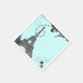 Parijse Eiffeltoren met moderne blauwe wervelinge Servetten (Hoek)