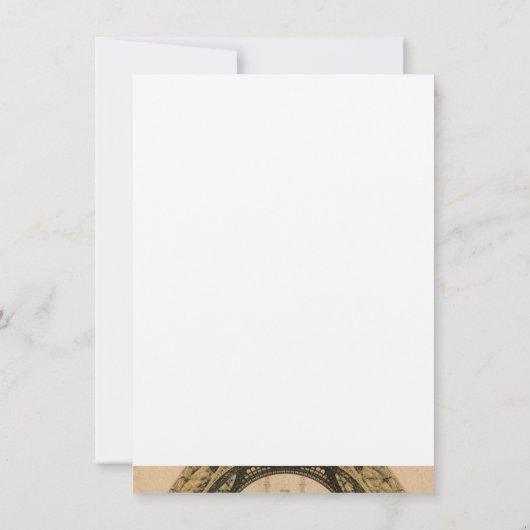 Parijse eiffeltoren - Persoonlijke dank Bedankkaart (Achterkant)