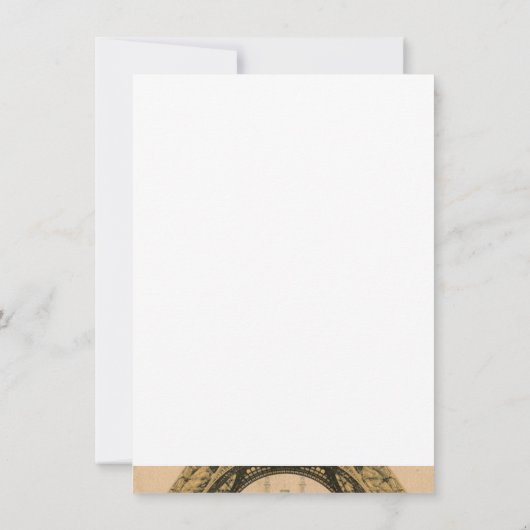 Parijse eiffeltoren - Persoonlijke dank Bedankkaart (Achterkant)